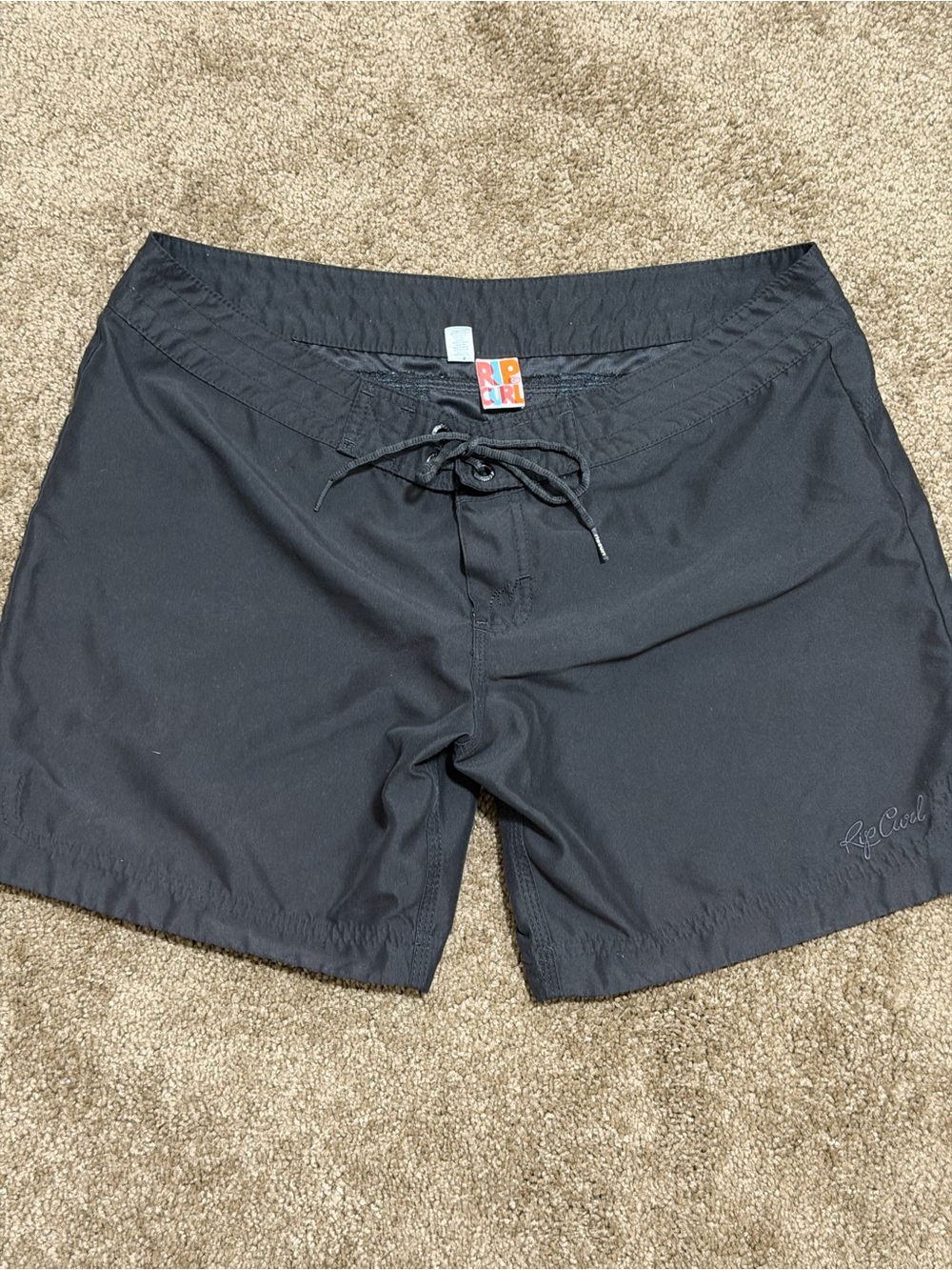 Rip Curl Black Swim Trunks with Drawstring
